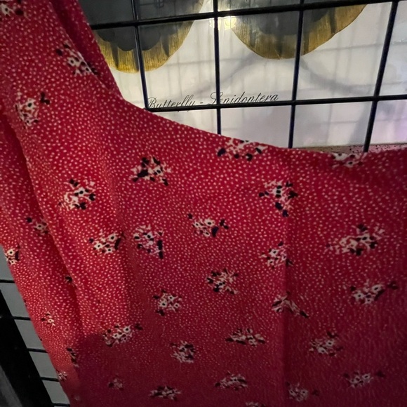 Floral Red Sleeveless Dress - Picture 2 of 5